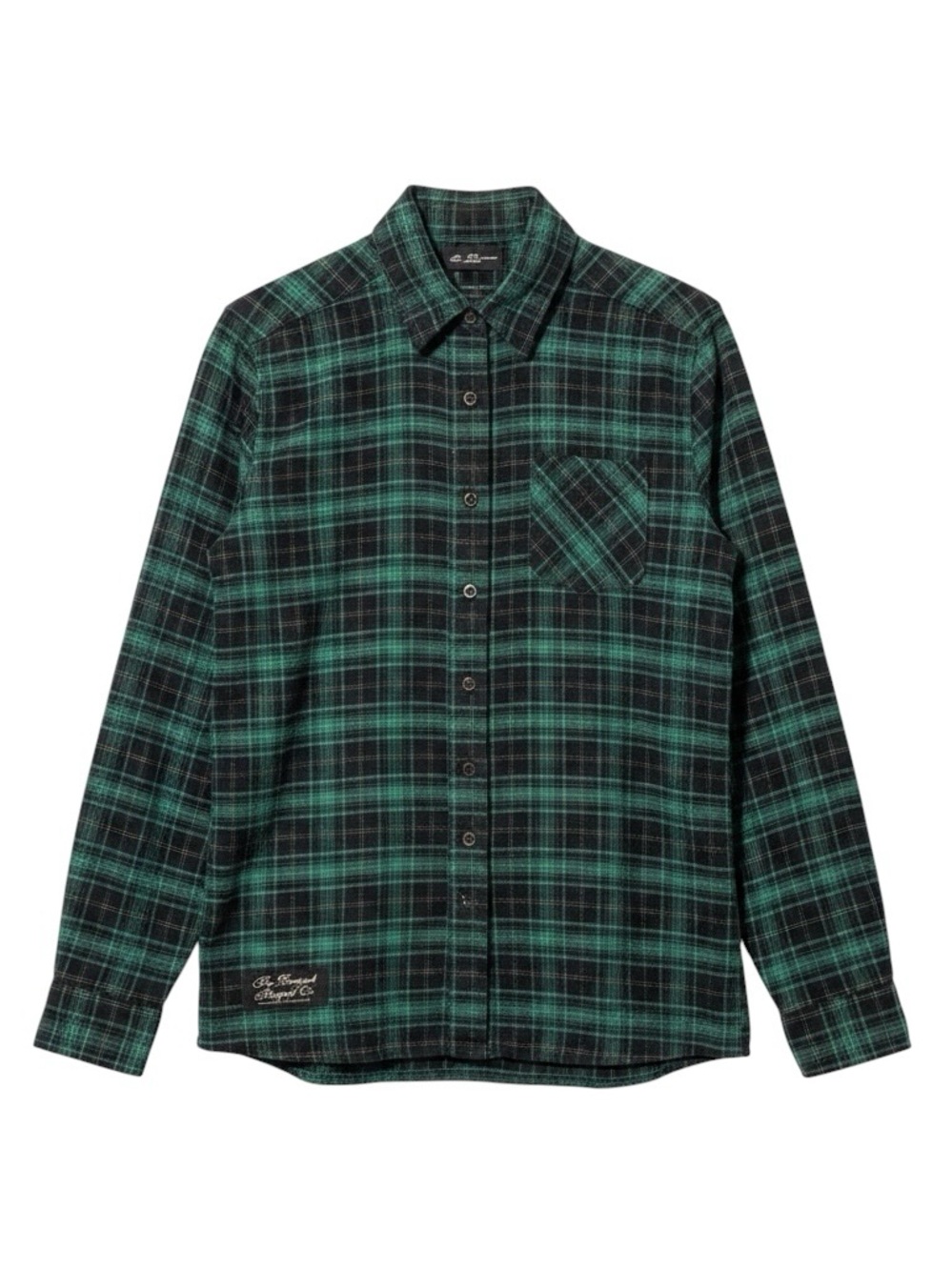 The Vermont Flannel Co. Green Black Plaid Flannel Button-Up Shirt Medium